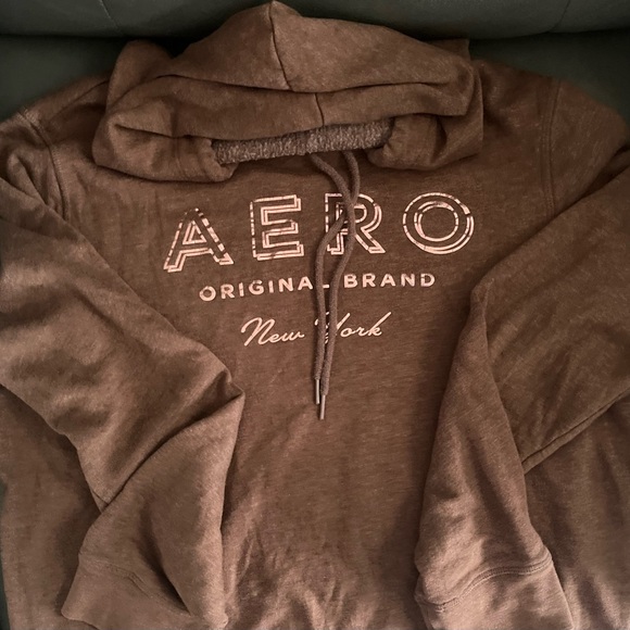 BROWN AÉROPOSTALE TWO PIECE FLEECE TRACK SUIT| Small/Large - Picture 4 of 8